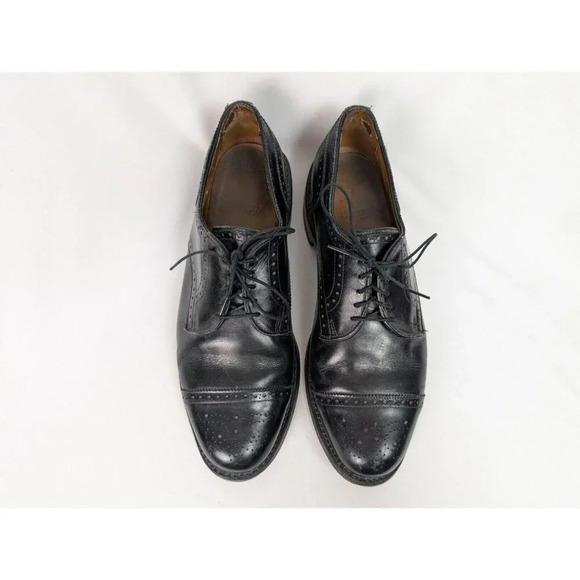 Allen Edmonds LEXINGTON 5101 Black Cap Toe Oxfords Derby Dress Shoes sz. 9 1/2 D main image 11